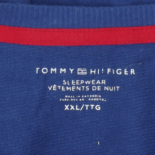 Tommy Hilfiger Women's Blue Long Sleeve Pyjama Top 2XL