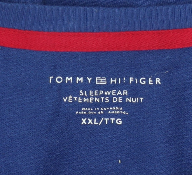 Tommy Hilfiger Women's Blue Long Sleeve Pyjama Top 2XL