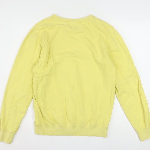 Champion Men’s Yellow Crew Neck Cotton Sweatshirt Size S