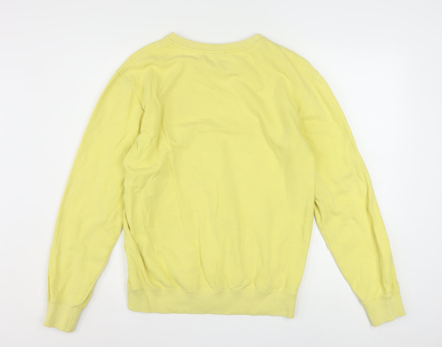 Champion Men’s Yellow Crew Neck Cotton Sweatshirt Size S