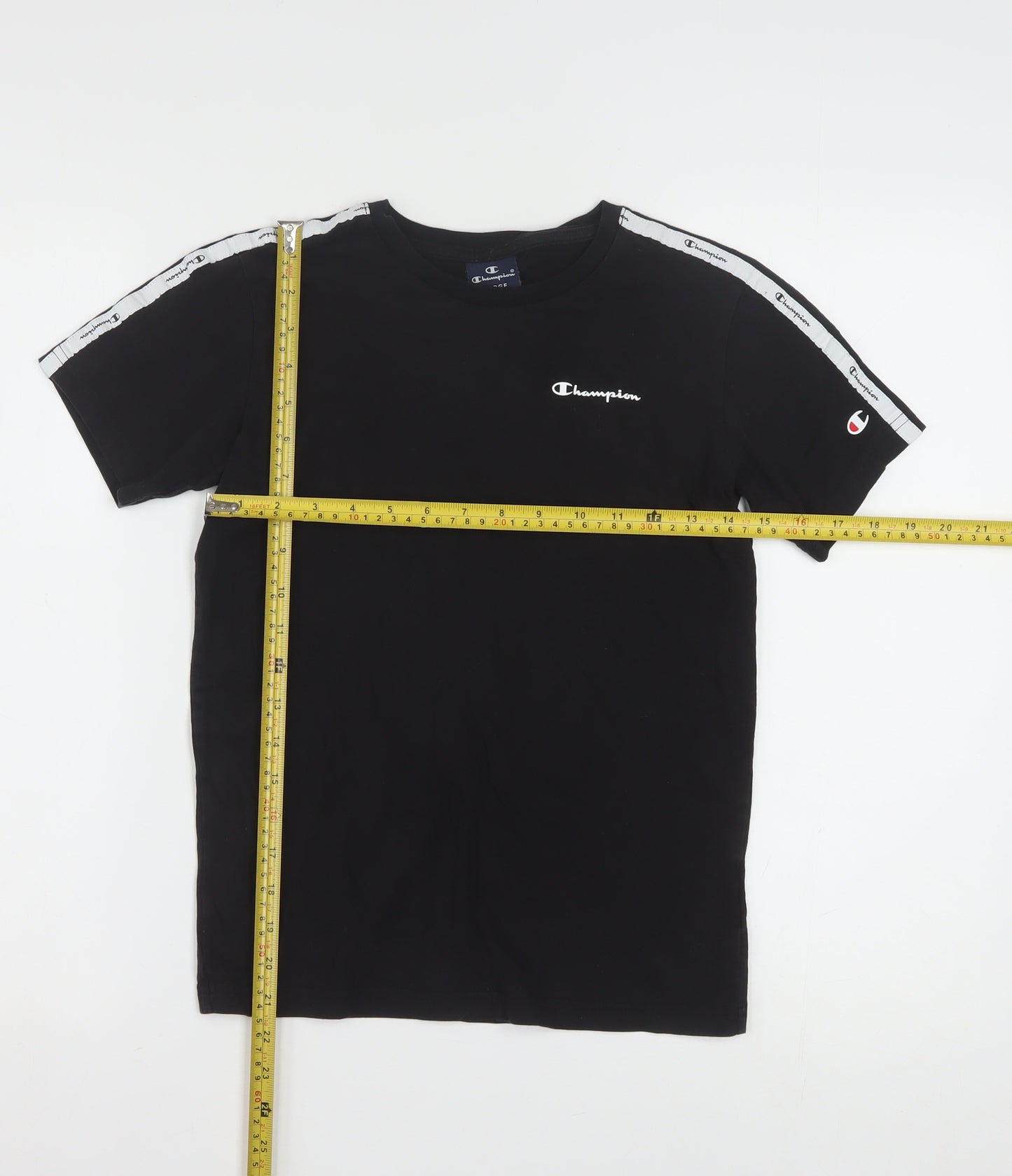 Champion Boys Black Logo Short Sleeve T-Shirt 11-12 Years
