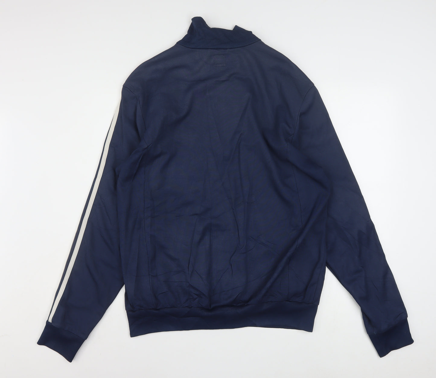 Adidas Men's Blue XL Track Jacket Full Zip Cotton Blend Sportswear