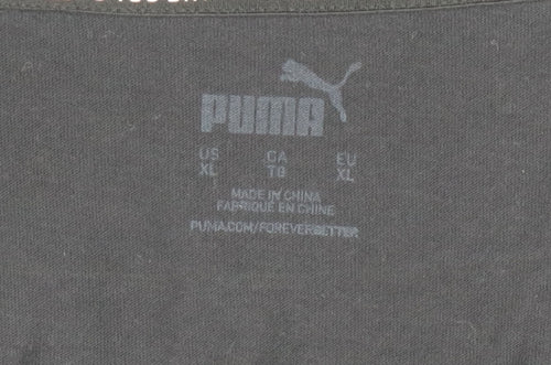 Puma Womens Black XL Relaxed Fit Sports T-Shirt