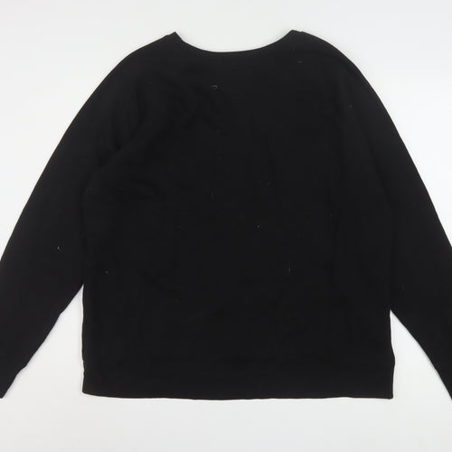 Time and Tru Women Black Chicago Bulls Sweatshirt Size 20 XXL Pullover