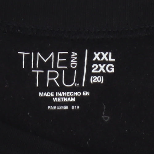 Time and Tru Women Black Chicago Bulls Sweatshirt Size 20 XXL Pullover