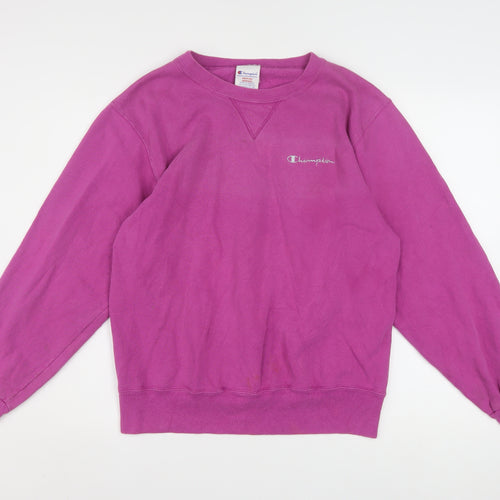 Champion Womens Purple Crew Neck Pullover Sweatshirt Size M