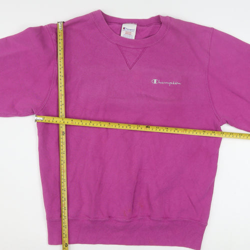 Champion Womens Purple Crew Neck Pullover Sweatshirt Size M