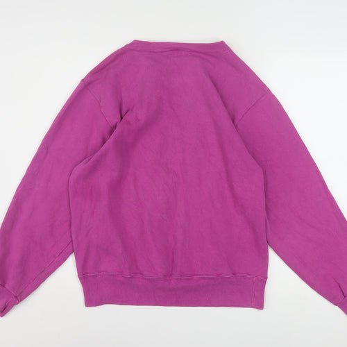 Champion Womens Purple Crew Neck Pullover Sweatshirt Size M