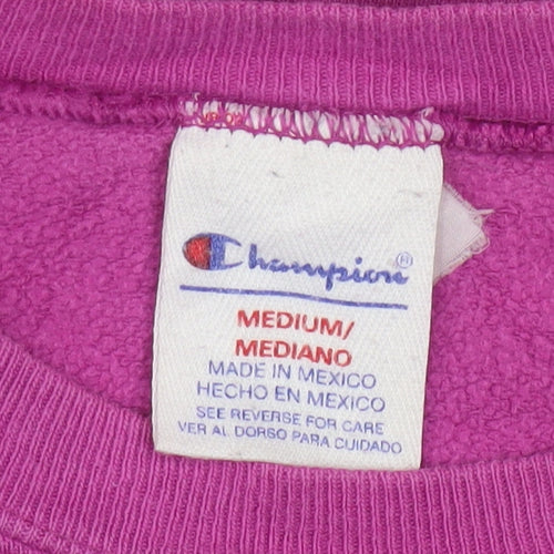 Champion Womens Purple Crew Neck Pullover Sweatshirt Size M
