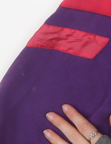 Nike Women's Purple & Red 1/4 Zip Just Do It Sweatshirt M Vintage