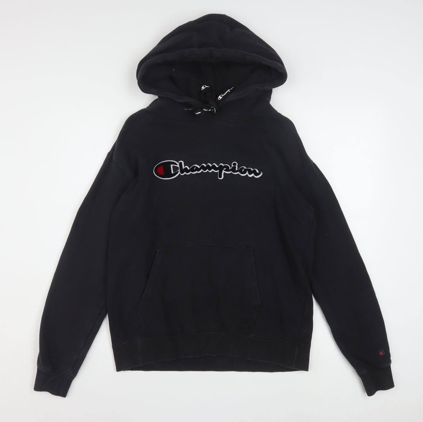 Champion Men's Black XS Pullover Hoodie with Logo Design