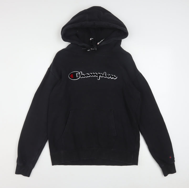 Champion Men's Black XS Pullover Hoodie with Logo Design