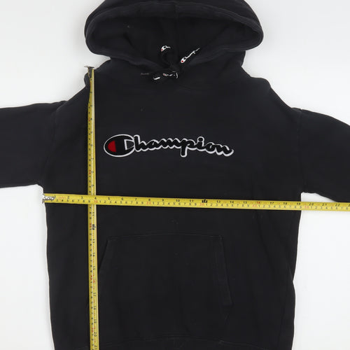Champion Men's Black XS Pullover Hoodie with Logo Design
