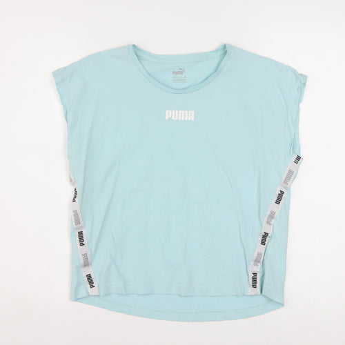 Puma Boys Blue Sleeveless T-Shirt 15-16 Years Sports Logo Top