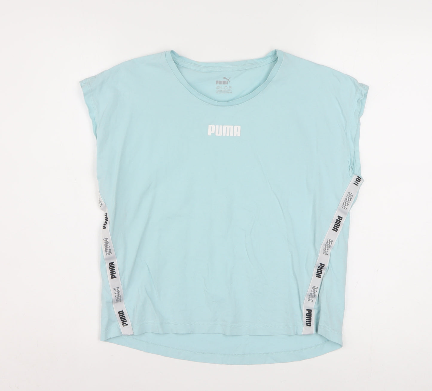 Puma Boys Blue Sleeveless T-Shirt 15-16 Years Sports Logo Top