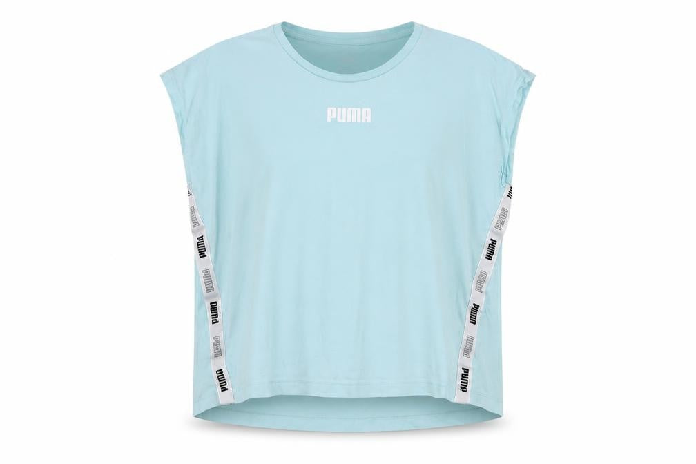 Puma Boys Blue Sleeveless T-Shirt 15-16 Years Sports Logo Top