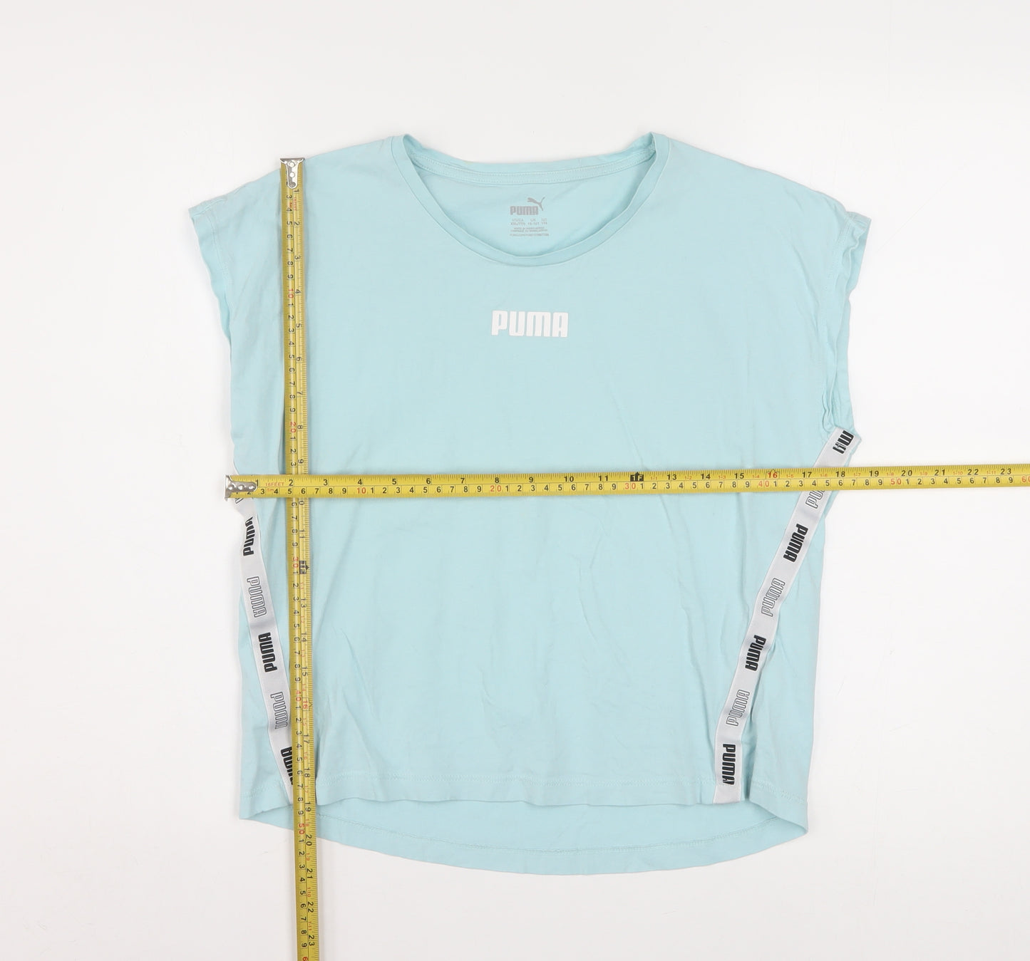 Puma Boys Blue Sleeveless T-Shirt 15-16 Years Sports Logo Top