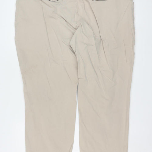 Lee Comfort Beige Cotton Blend Chino Trousers 24W Mens Classic Fit