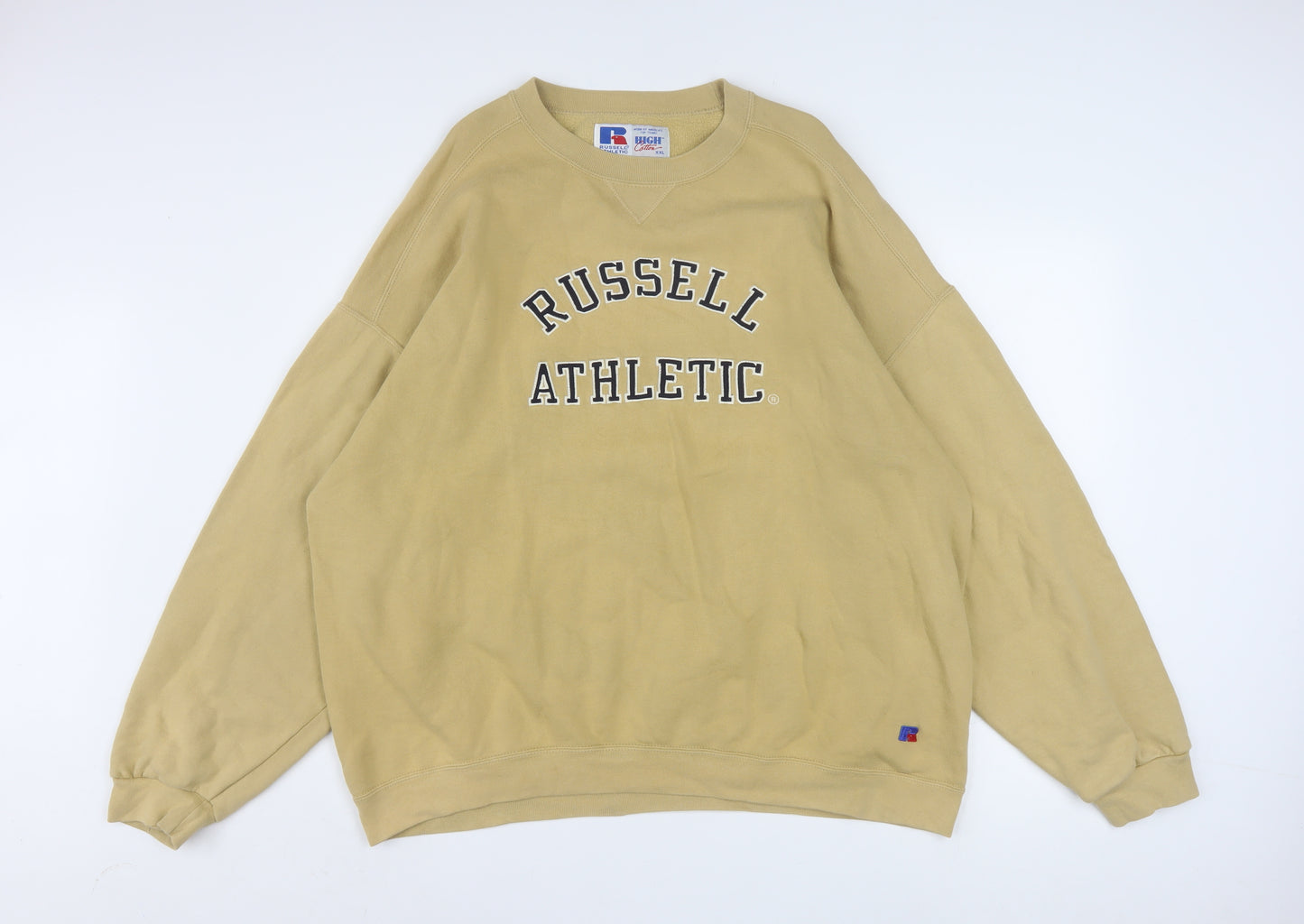 Russell Athletic Men's Beige 2XL Pullover College Sweatshirt