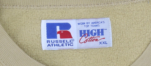 Russell Athletic Men's Beige 2XL Pullover College Sweatshirt