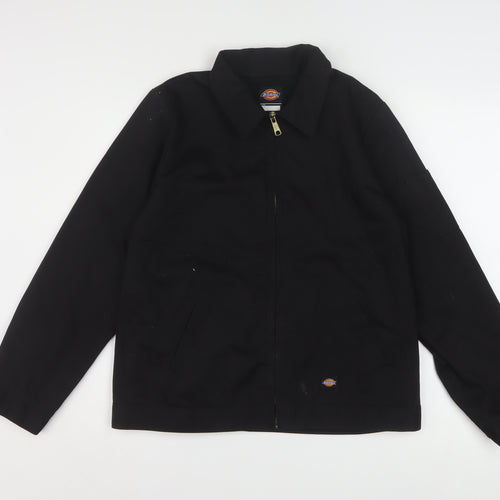 Dickies Women's Black L Basic Workwear Cotton Blend Jacket
