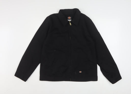 Dickies Women's Black L Basic Workwear Cotton Blend Jacket