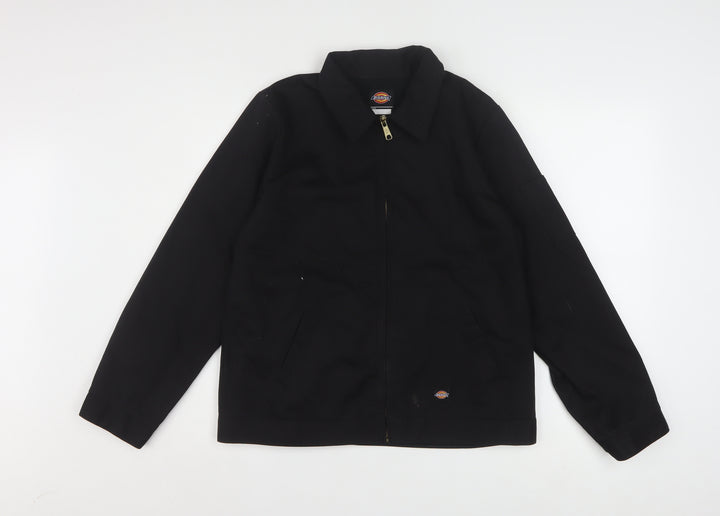 Dickies Women's Black L Basic Workwear Cotton Blend Jacket