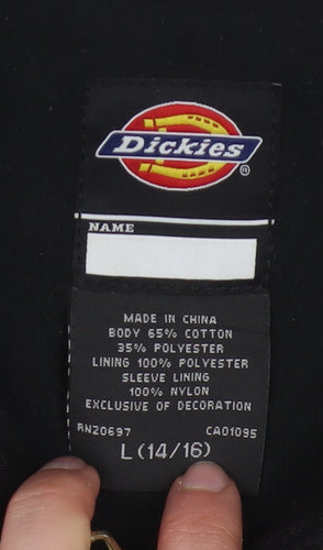 Dickies Women's Black L Basic Workwear Cotton Blend Jacket