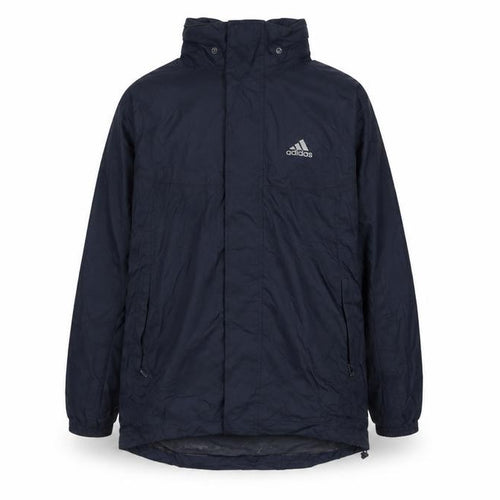 Adidas Boys Blue Windbreaker Jacket 14-16 Years Hooded Zip Lined Sports