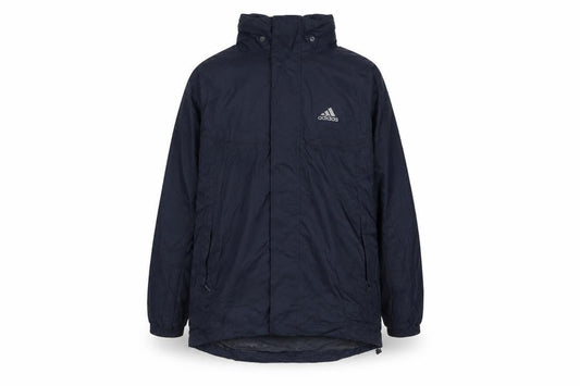 Adidas Boys Blue Windbreaker Jacket 14-16 Years Hooded Zip Lined Sports