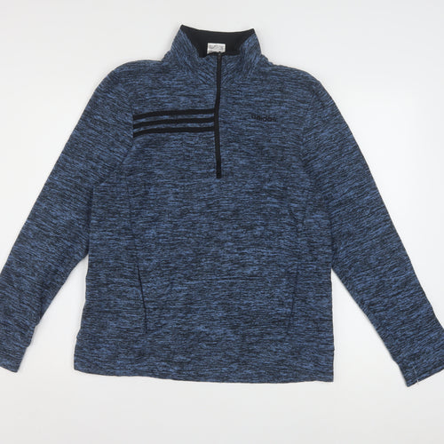 Adidas Women Blue 1/2 Zip Pullover Sweatshirt Size 18/20 Polyester