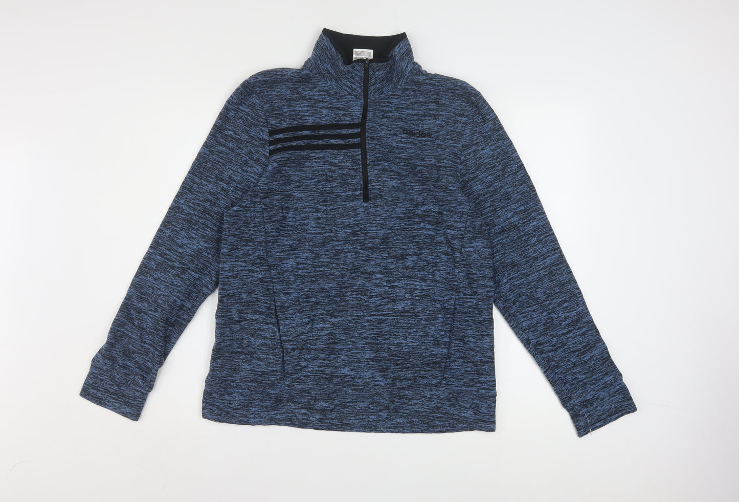 Adidas Women Blue 1/2 Zip Pullover Sweatshirt Size 18/20 Polyester