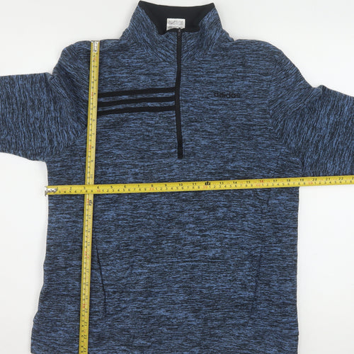 Adidas Women Blue 1/2 Zip Pullover Sweatshirt Size 18/20 Polyester