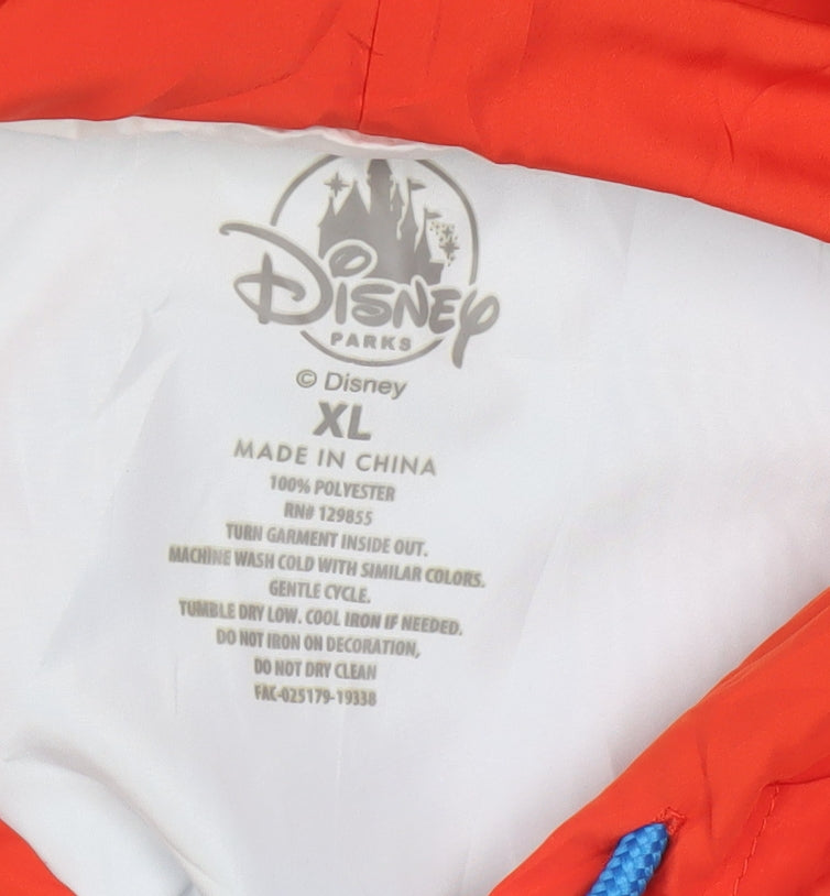 Disney Parks Women Multicoloured XL Hooded Windbreaker Jacket
