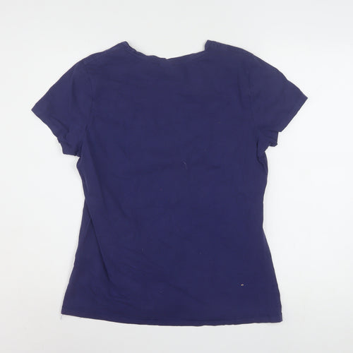 Puma Women's Blue Cotton Short Sleeve Sports T-Shirt UK 16