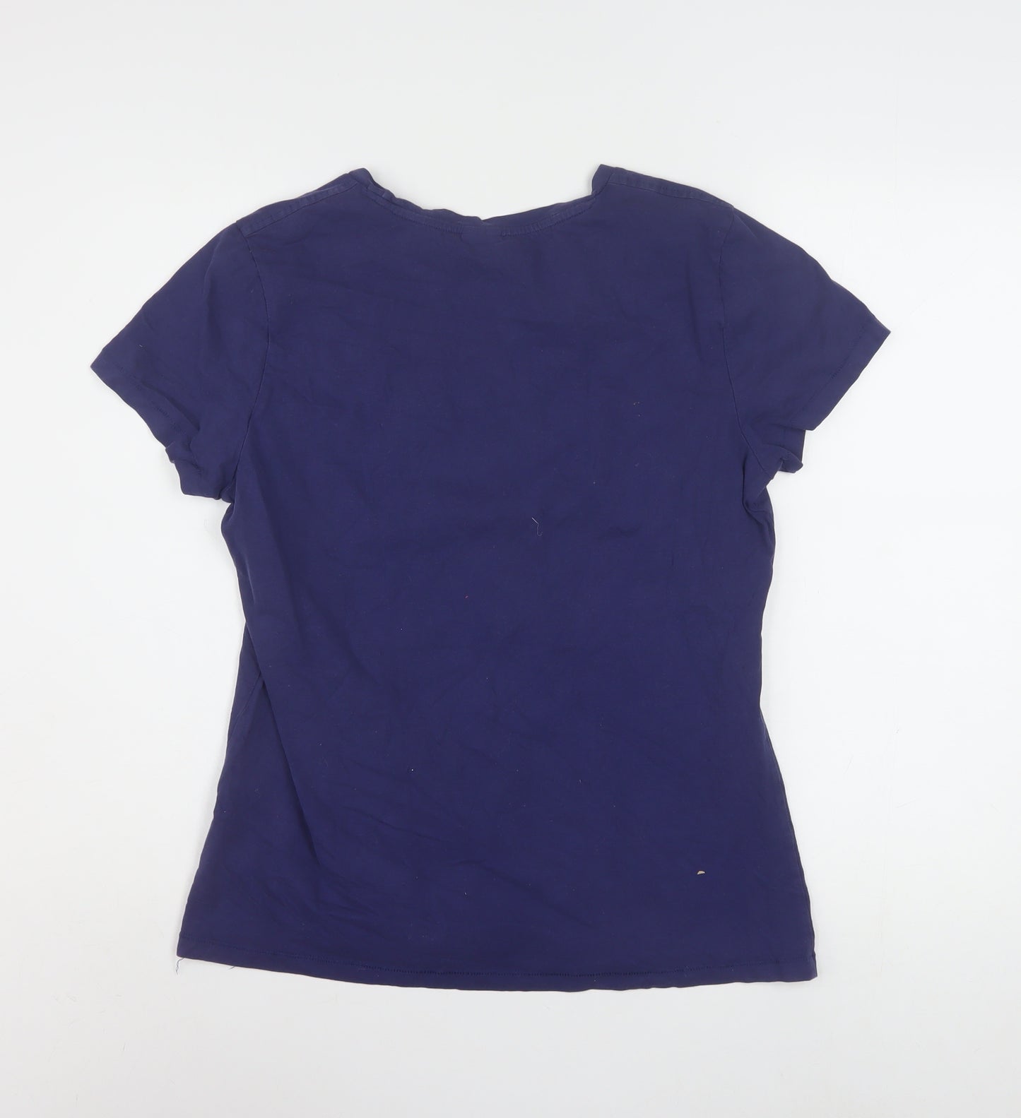 Puma Women's Blue Cotton Short Sleeve Sports T-Shirt UK 16