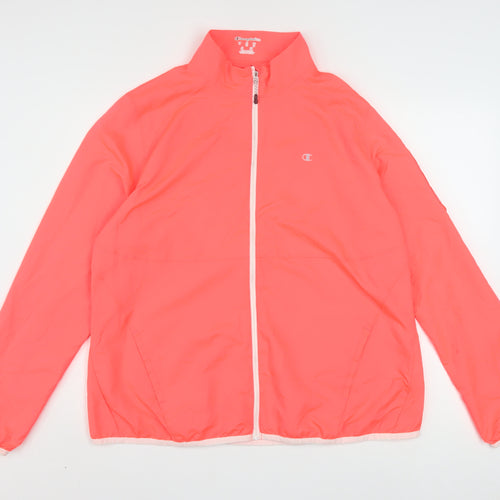 Champion Men's Pink XL Windbreaker Jacket Lightweight Full Zip