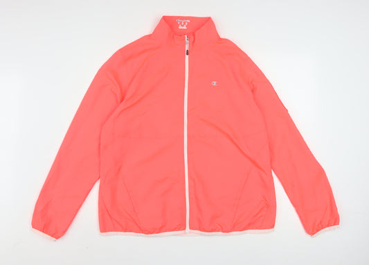 Champion Men's Pink XL Windbreaker Jacket Lightweight Full Zip