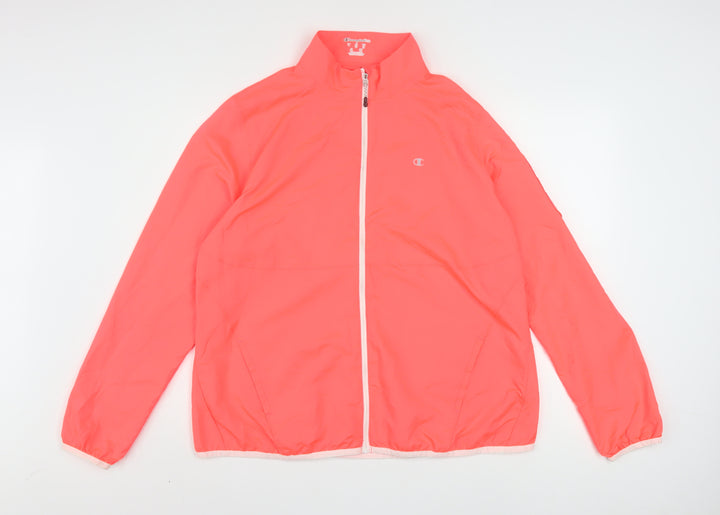 Champion Men's Pink XL Windbreaker Jacket Lightweight Full Zip
