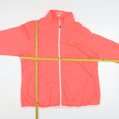 Champion Men's Pink XL Windbreaker Jacket Lightweight Full Zip
