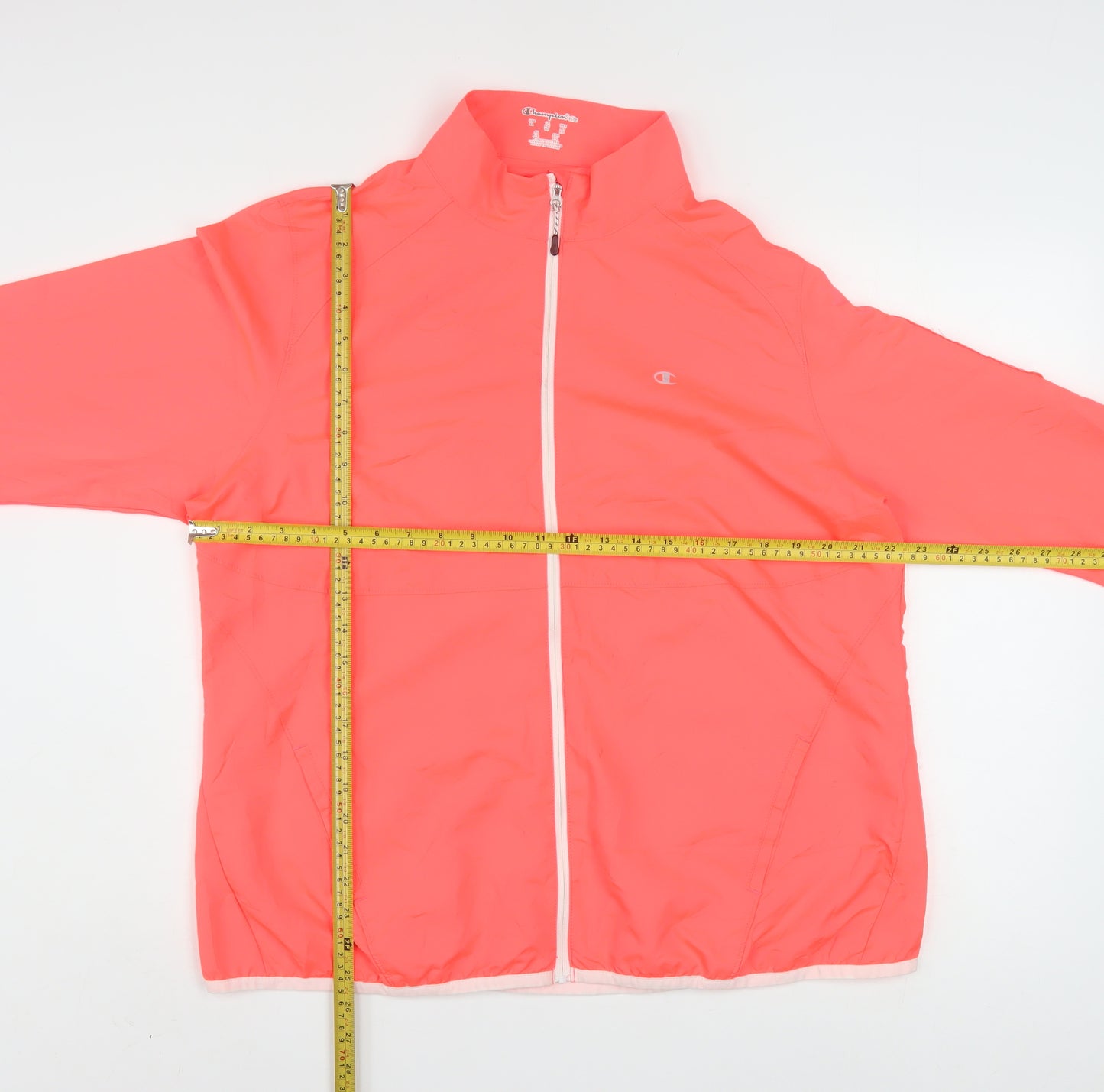 Champion Men's Pink XL Windbreaker Jacket Lightweight Full Zip
