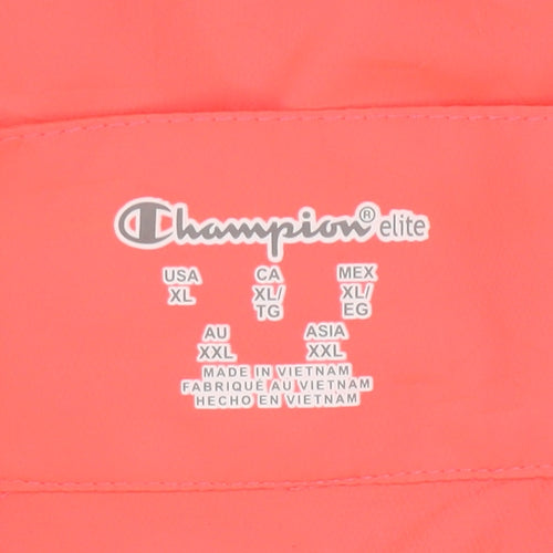 Champion Men's Pink XL Windbreaker Jacket Lightweight Full Zip