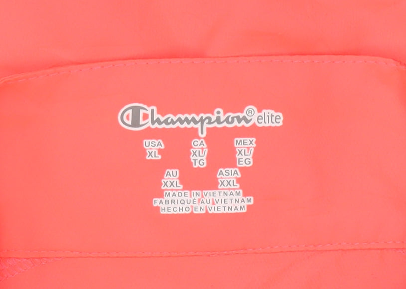 Champion Men's Pink XL Windbreaker Jacket Lightweight Full Zip
