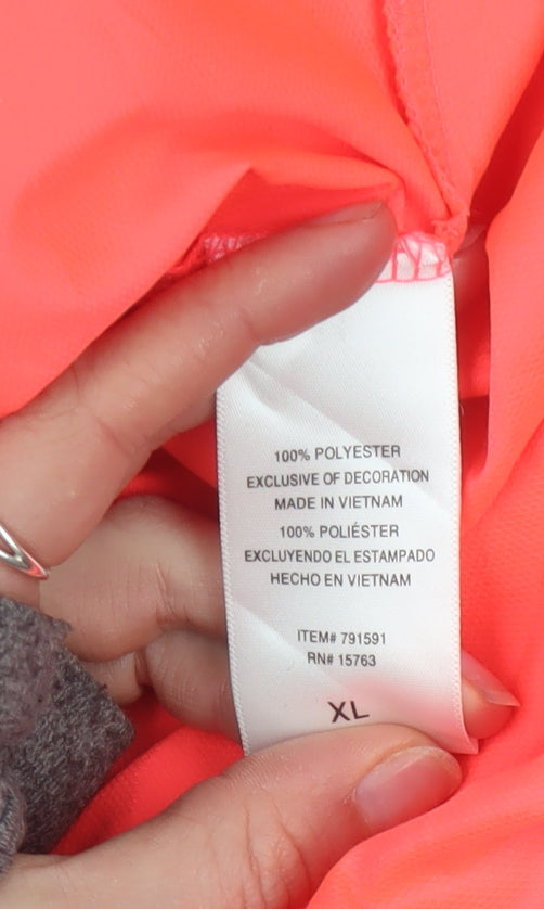 Champion Men's Pink XL Windbreaker Jacket Lightweight Full Zip