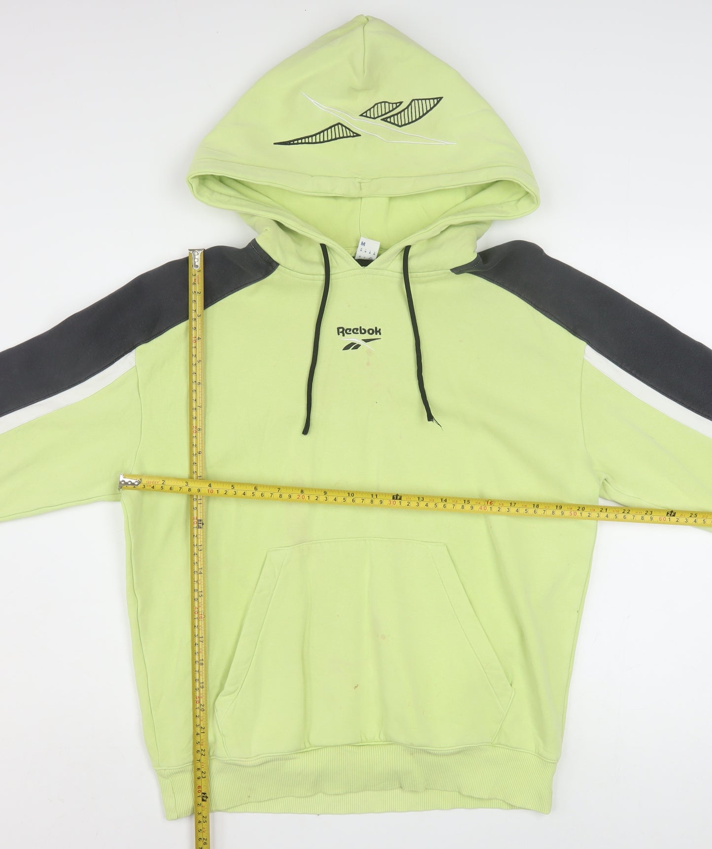 Reebok Men's Green Pullover Hoodie M Logo Sports Fleece