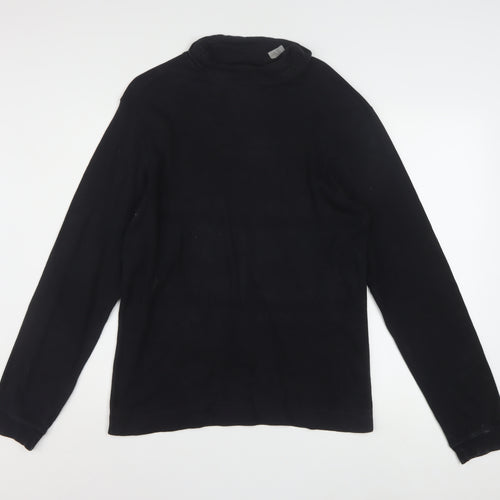 Umbro Men’s Black Mock Neck Cotton Pullover Sweatshirt M