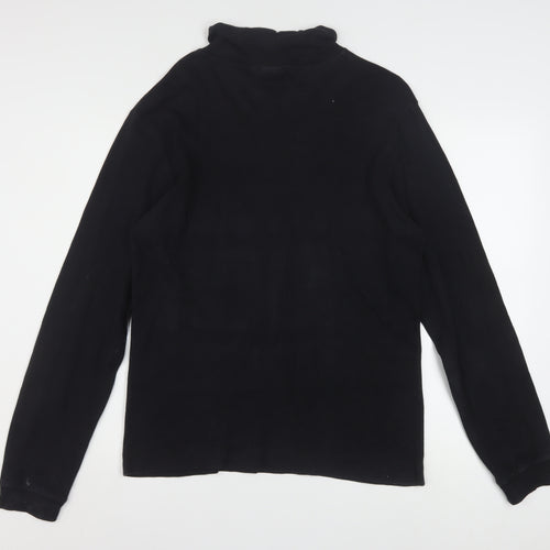 Umbro Men’s Black Mock Neck Cotton Pullover Sweatshirt M