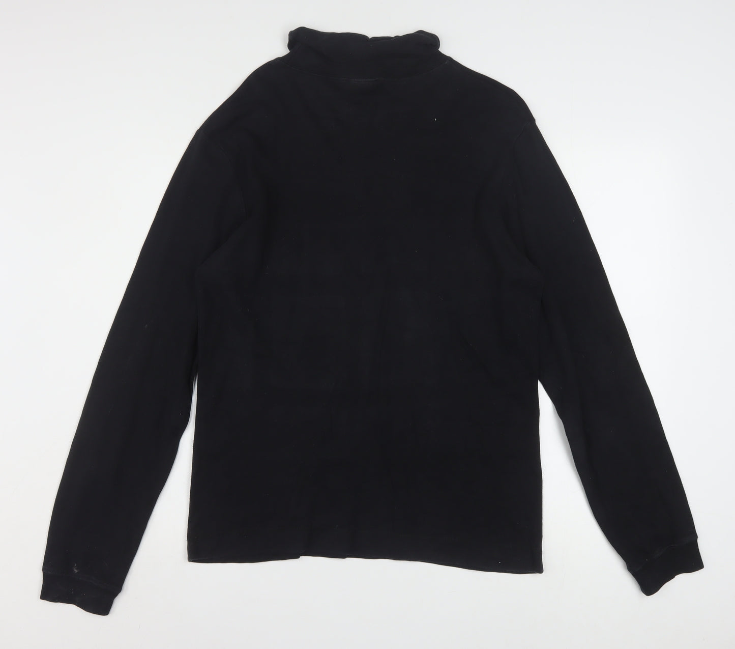 Umbro Men’s Black Mock Neck Cotton Pullover Sweatshirt M