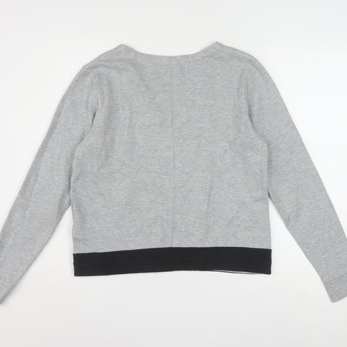 Nike Women Grey Long Sleeve Crew Neck Sweatshirt Size S