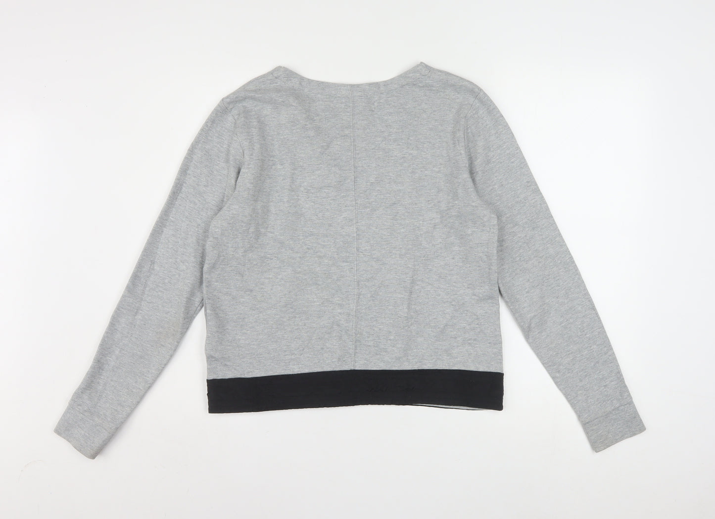 Nike Women Grey Long Sleeve Crew Neck Sweatshirt Size S